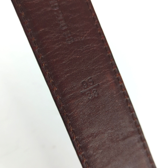 Roundtree & Yorke 90's Vintage Western Concho Full Grain Leather Belt Brown 38 - Picture 8 of 9